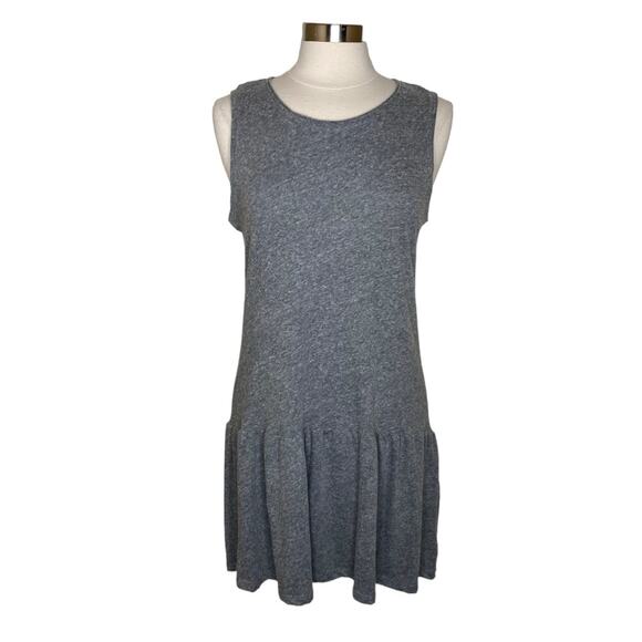 Nation LTD Gray Sleeveless Peplum‎ Bottom Mini Tank Dress Women’s Size Medium - Picture 9 of 9